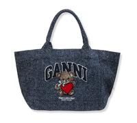 Ganni - Medium Bear Tote - Femme - Sacs - Bleu - Taille: ONE Size