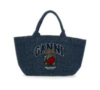 Ganni - Medium Trapeze Shopper Bear Denim - Femme - Sacs - Bleu - Taille: ONE Size