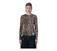 Ganni - Mesh Top - Femme - Tops - Brun - Taille: 32 FR
