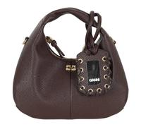 Ganni - Mini Hobo Grainé - Femme - Sacs - Brun - Taille: ONE Size