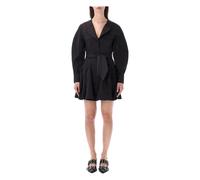Ganni - Mini Robe Chemise - Femme - Robes - Noir - Taille: 38 FR