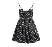 Ganni - Mini-robe en satin à pois - Femme - Robes - Multicolore - Taille: 38 FR