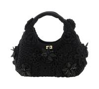 Ganni - Mini Sac Hobo au Crochet - Femme - Sacs - Noir - Taille: ONE Size