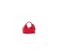 Ganni - Mini Sac Hobo Grained - Femme - Sacs - Rouge - Taille: ONE Size