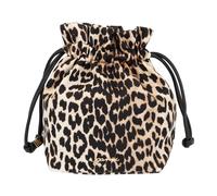 Ganni - Pochette Imprimée en Nylon - Femme - Sacs - Brun - Taille: ONE Size