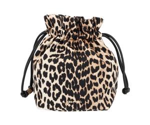 Ganni - Pochette Imprimée en Nylon - Femme - Sacs - Brun - Taille: ONE Size