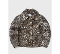 Ganni Print Denim Jacket women Denim Jackets brown|beige taille: S