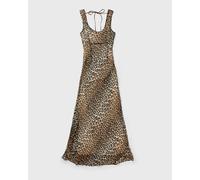 Ganni Printed Viscose Chiffon Maxi Dress women Dresses brown|beige taille: S