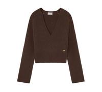 Ganni - Pull en Laine et Yak Marron - Femme - Pulls - Brun - Taille: 36 FR