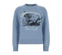 Ganni - Pull en Laine Mélangée - Femme - Pulls - Bleu - Taille: 38 FR