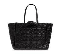 Ganni - Quilted Re-Tech XXL Tote - Femme - Sacs - Noir - Taille: ONE Size