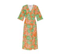 Ganni - Robe à Motif Floral - Femme - Robes - Orange - Taille: 36 FR