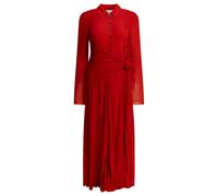 Ganni robe chemisier longue femme rouge en polyester - 36