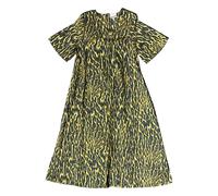 Ganni - Robe Imprimée en Coton Stretch - Femme - Robes - Vert - Taille: 38 FR