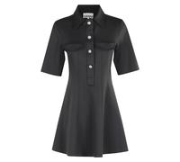 Ganni - Robe Mini Ajustée en Néoprène Couleur Phantom - Femme - Robes - Gris - Taille: 38 FR