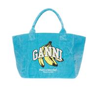 Ganni - Sac fourre-tout moyen - Femme - Sacs - Bleu - Taille: ONE Size