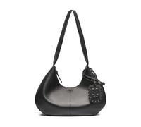Ganni - Sac Hobo Moyen Noir avec Lacets - Femme - Sacs - Noir - Taille: ONE Size