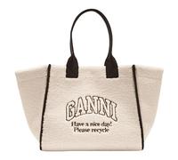 Ganni - Shearling XXL Tote - Femme - Sacs - Blanc - Taille: ONE Size