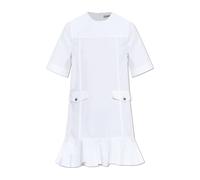 Ganni - Stretch Cotton Mini Dress - Femme - Robes - Blanc - Taille: 44 FR