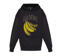 Ganni - Sweat à capuche imprimé banane - Femme - Sweatshirts et sweats à capuche - Gris - Taille: 36 FR