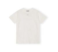 Ganni - T-shirt 3946 Basic Jersey avec strass - Femme - Tops - Blanc - Taille: 34 FR