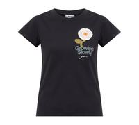 Ganni - T-shirt brodé - Femme - Tops - Noir - Taille: 36 FR