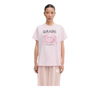 Ganni - T-shirt imprimé crabe - Femme - Tops - Rose - Taille: 38 FR