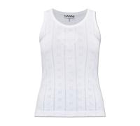 Ganni - Top avec Appliqué - Femme - Tops - Blanc - Taille: 36 FR