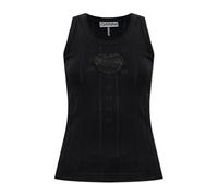 Ganni - Top avec un patch - Femme - Tops - Noir - Taille: 36 FR