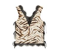 Ganni - Top en satin imprimé - Femme - Tops - Multicolore - Taille: 36 FR