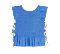 Ganni - Top smocké - Femme - Tops - Bleu - Taille: 40 FR