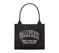 Ganni - Tote Bag Medium - Femme - Sacs - Noir - Taille: ONE Size