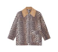 Ganni - Veste en toile imprimé léopard - Femme - Vestes - Multicolore - Taille: 34 FR