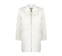 Ganni - Veste Midi Matelassée Ripstop - Femme - Vestes - Blanc - Taille: 36 FR