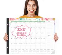 Gannyfer Desk Calendar 2025-2026 - 18 Month Large Calendar July 2025 - Dec 2026, 22" x 17" Desktop Pad Calendar, Office Supplies Perfect for Planning and Organizing In Your Home, School or Office