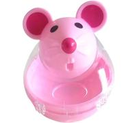 GANPUB Jouets interactifs roses pour chats, jouet pour chat, chaton, souris en forme de souris, distributeur de friandises, jouet à mâcher pour exercices d'intérieur pour chat et chaton, jouets