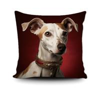 Ganshan Bi Housse de coussin décorative en toile double face motif whippet mignon pour canapé, lit, sofa, amoureux des chiens, 50,8 x 50,8 cm, style 2