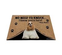 Ganshan Bi Paillasson personnalisé avec chien amusant cocker américain - Tapis de sol « No Need to Knock I Know You're Here » - Cadeau pour les amoureux des chiens - 69,8 x 45 cm - Style 1