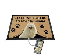 Ganshan Bi Paillasson photo de chien personnalisé Tous les invités doivent être approuvés par le tapis de porte pour chien, tapis de sol de bienvenue personnalisé, cadeau pour amoureux des chiens,