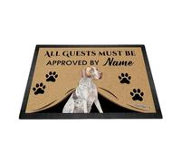 Ganshan Bi Pointeur d'aquarelle personnalisé Paillasson de bienvenue Tous les invités doivent être approuvés par le chien tapis de sol cadeau pour les amoureux des chiens 35,4" x 23,6"