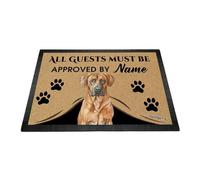 Ganshan Bi Tapis de porte de bienvenue aquarelle personnalisé Rhodesian Ridgeback Tous les invités doivent être approuvés par le chien tapis de sol cadeau pour les amoureux des chiens 35,4" x 23,6"