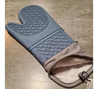 Gant à four en coton et Silicone DOTZ Bleu et Gris