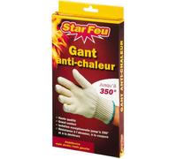 Gant anti-chaleur ambidextre jusqu'à 350° - FEUNET - Cuisine - Blanc - Synthétique - Non jetable - Lavable
