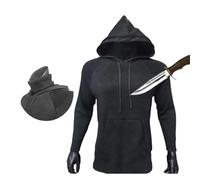 Gant Anti Coupure, Sweat à capuche anti-coupure de niveau 5 avec protection du cou, vêtement de protection extérieure, autodéfense extérieure, résistant aux coupures