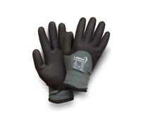 Gant anti-froid et anti-coupure enduit 3/4 PVC gris T8 - LEBON - WINTERSAFE-8 gris avec revêtement noir