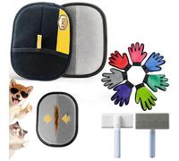 Gant Anti Poil Chat, Gant Anti Poils Animaux Le Comptoir Animalier, 2 Pièces Gants Ramasse Poils Animaux Pour Lavage Démêlage Et Toilettage,Gants Brosse Chat Pour Canapé Meubles Tapis Siège Auto (#A)