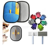 Gant Anti Poil Chat, Gant Anti Poils Animaux Le Comptoir Animalier, 2 Pièces Gants Ramasse Poils Animaux Pour Lavage Démêlage Et Toilettage,Gants Brosse Chat Pour Canapé Meubles Tapis Siège Auto (#C)