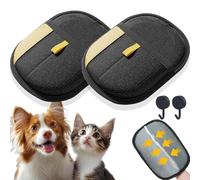 Gant Anti Poils Animaux, Double Face Brosse Poils Animaux, Réutilisable Brosse Anti Poils Animaux pour Lavage DémêLage Et Toilettage, Gant Brosse Chat pour Canapé Meubles Tapis Siège Auto (2 PCS)