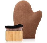 Gant autobronzant 2 en 1 gant autobronzant gant et brosse autobronzante pour brosse autobronzante Kabuki pour applicateur d'autobronzant, gant de bronzage et brosse