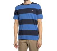 GANT Bar Stripe SS T-Shirt, Bleu Vif, XL Hommes